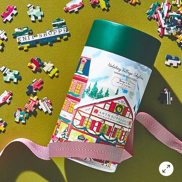 Anthropologie Emily Taylor for George & Viv Shaped Puzzle, NEW! - Picture 1 of 1